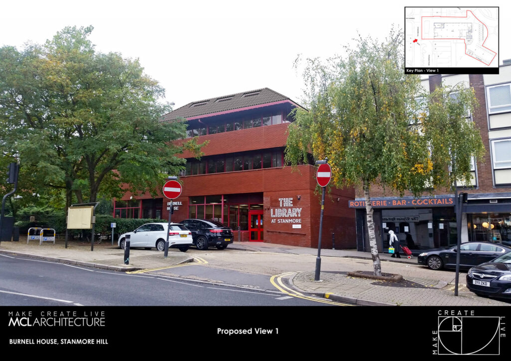 Burnell House, Stanmore Library, Stanmore, London DRK Planning